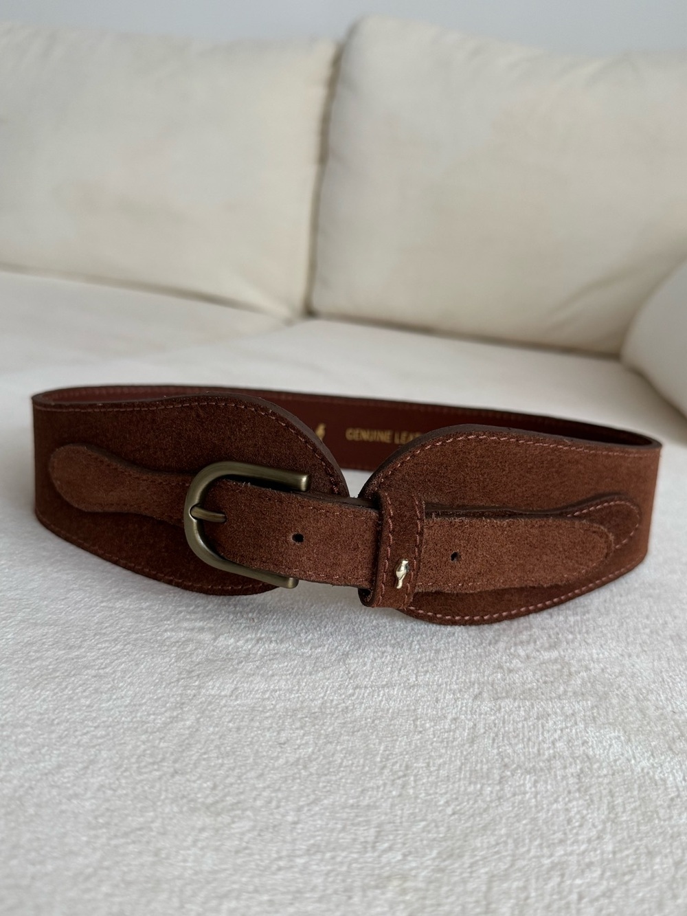 Genuine Leather 100% Suede Waist Belt - Picture 3 of 7